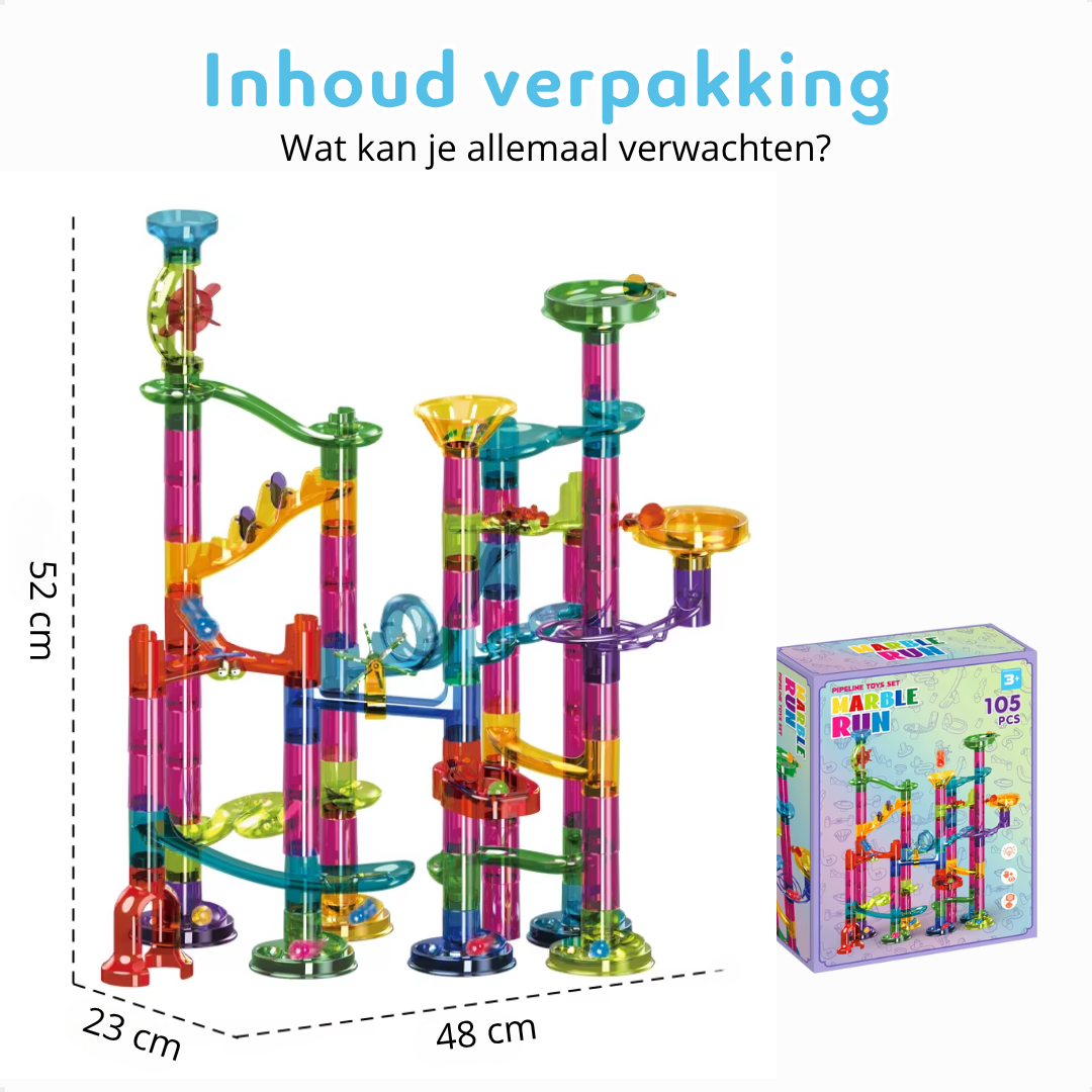 Yellies Knikkerbaan - 105 Stuks