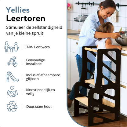 Yellies 3-In-1 Leertoren Zwart