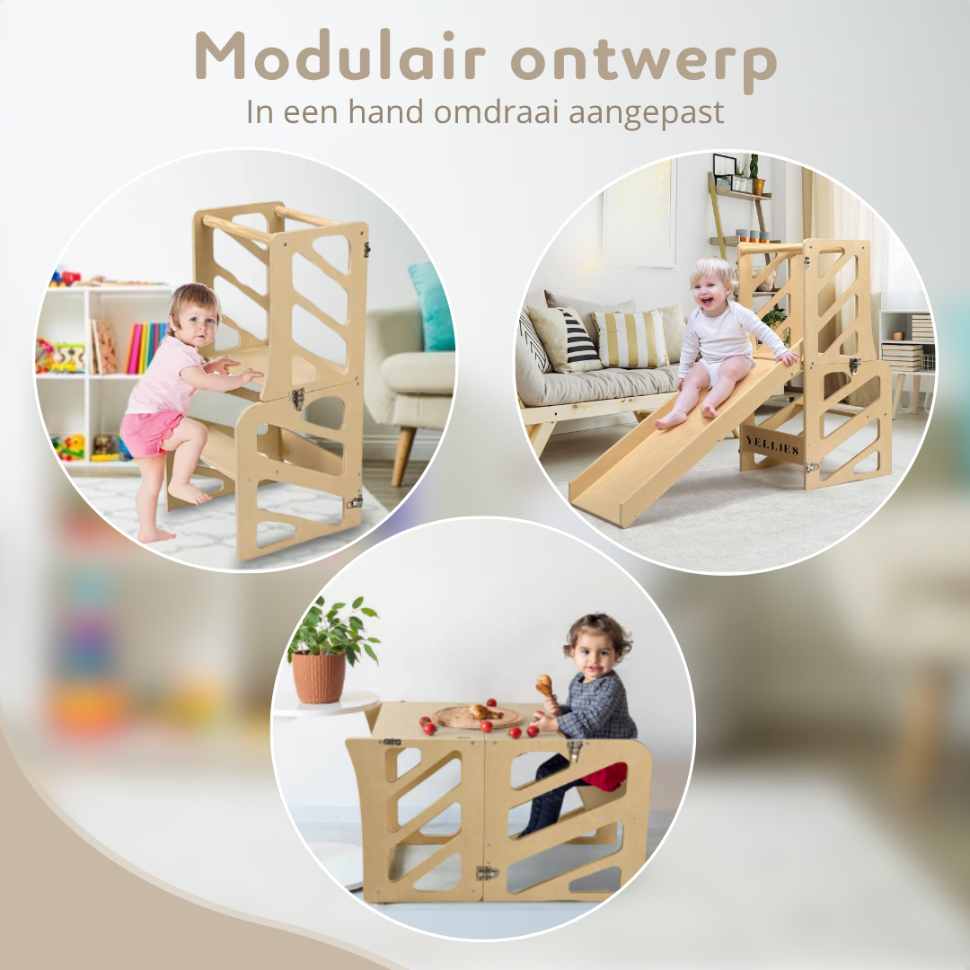 Yellies 3-In-1 Leertoren Naturel