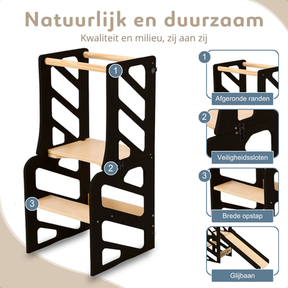 Yellies 3-In-1 Leertoren Zwart