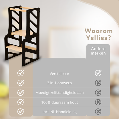 Yellies 3-In-1 Leertoren Zwart