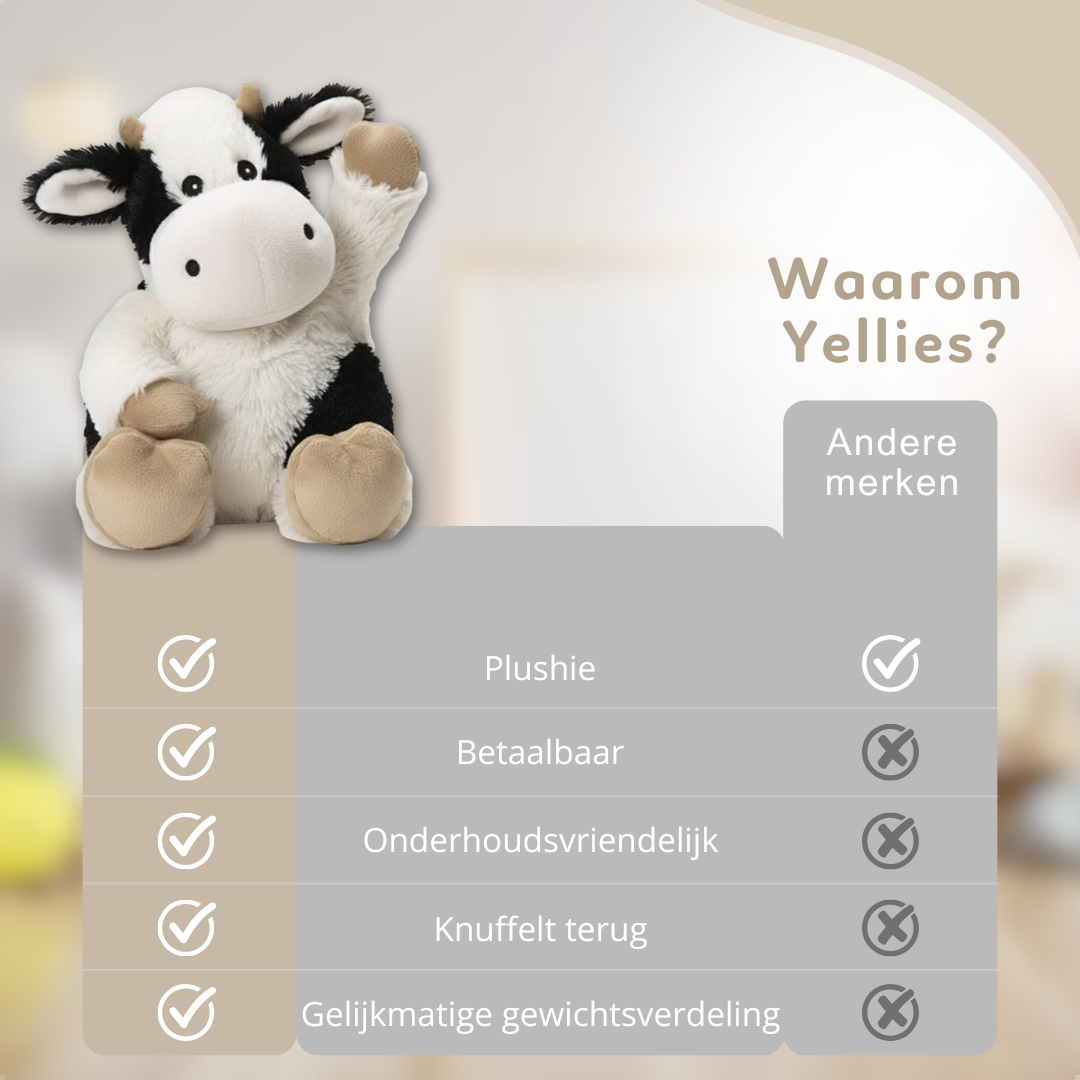 Yellies Verzwaringsknuffel - Koe 2kg