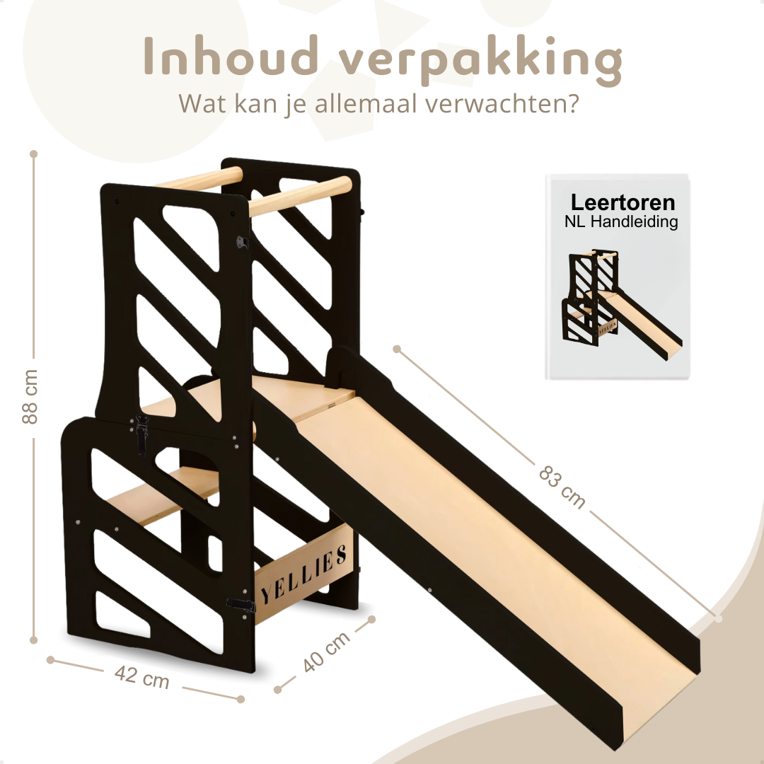 Yellies 3-In-1 Leertoren Zwart
